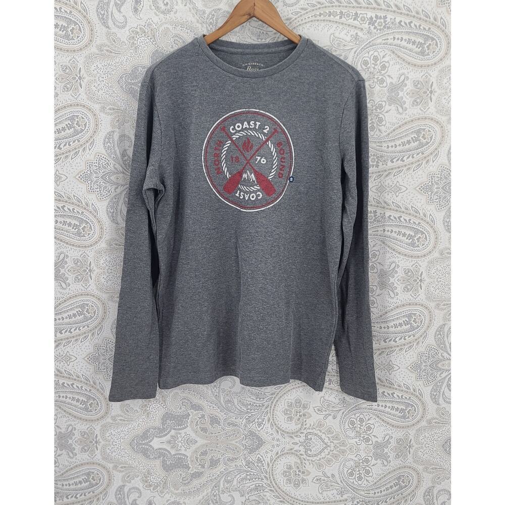 G.H. Bass thermal/waffle men's Grey pullover Gorpcore coast to coast Size Small